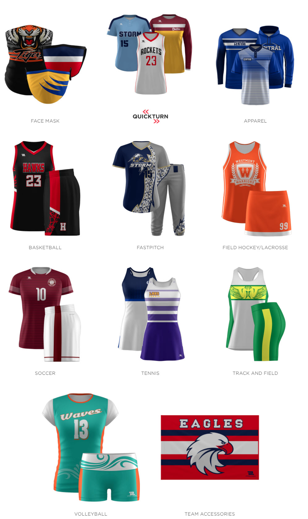 Team Uniforms, Sporting Goods, Athletic Equipment